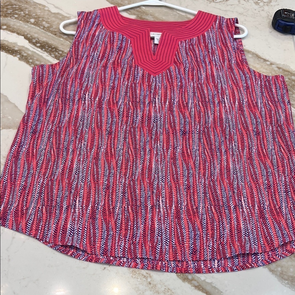 Liz Claiborne Vibrant Pink and Blue Tank Top - Picture 4 of 6